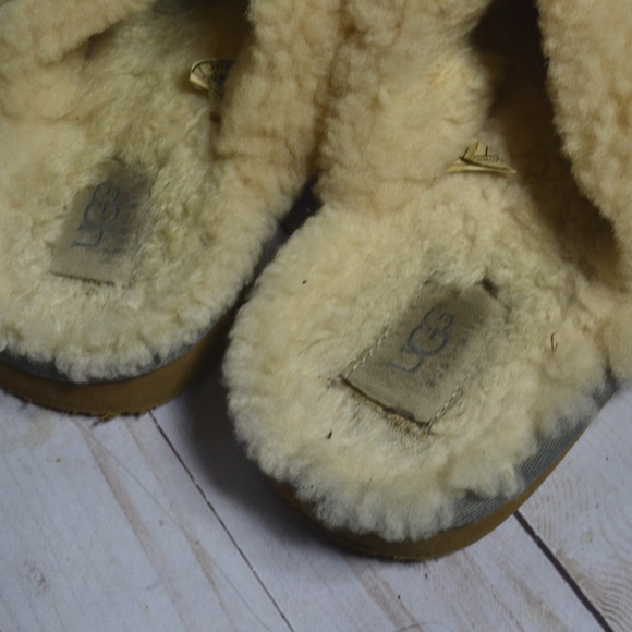 UGG AUSTRALIA 1865 Cozy Knit Slippers Gray - Picture 3 of 5